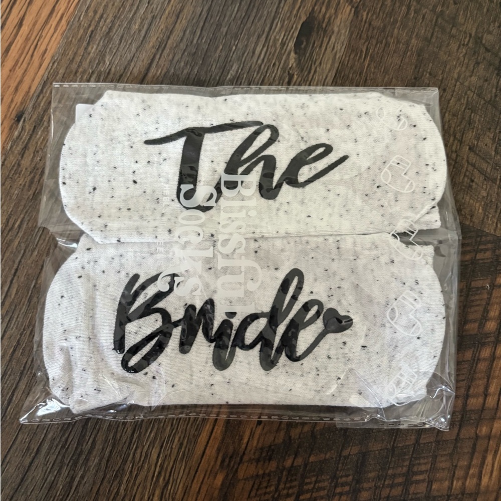 White and Black 'The Bride' Socks